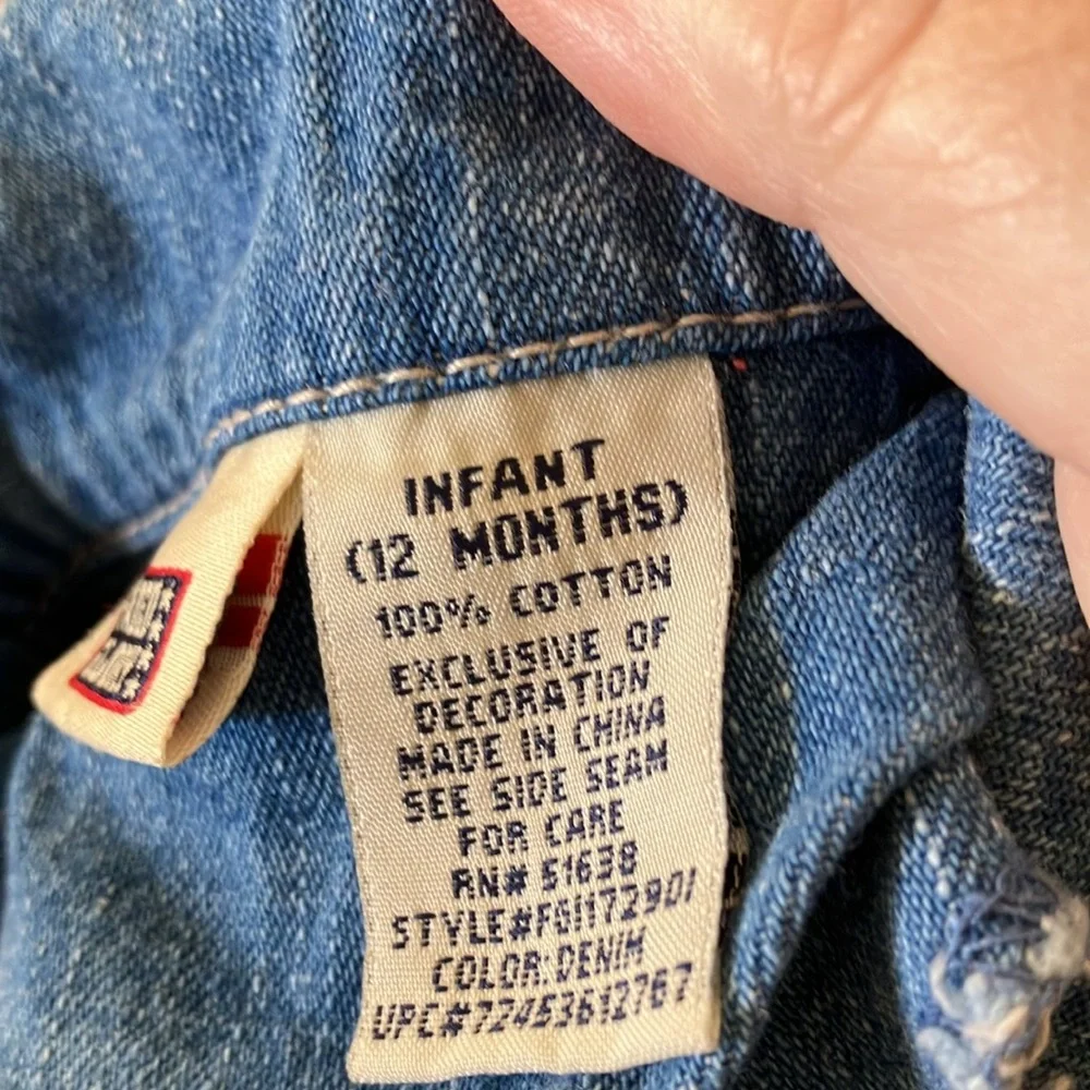FINAL MARKDOWN Faded glory girls denim dress 12 months
